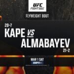 UFC Fight Night Kape vs Almabayev